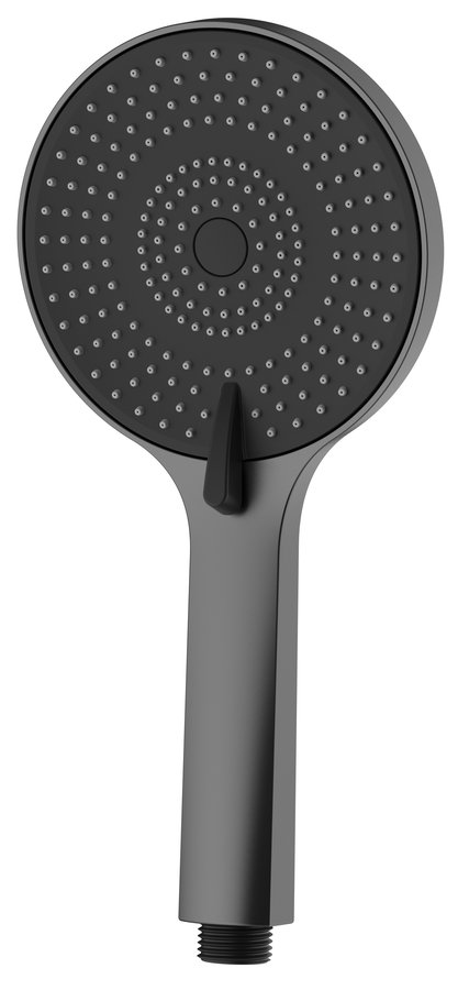 Levně Ruční masážní sprcha, 3 režimy sprchování, silikon trysky, průměr 120mm, ABS/gun metal SK879GM