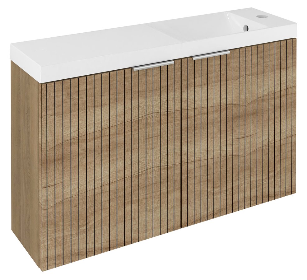 Levně LATUS X umyvadlová skříňka s umyvadlem 80x54,5x22cm, dub alabama strip LT110-SET08