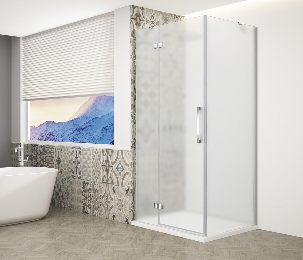 TRINITY CHROME čtvercový sprchový kout 900x900mm, matné sklo, levé GT5690-90ML-CH
