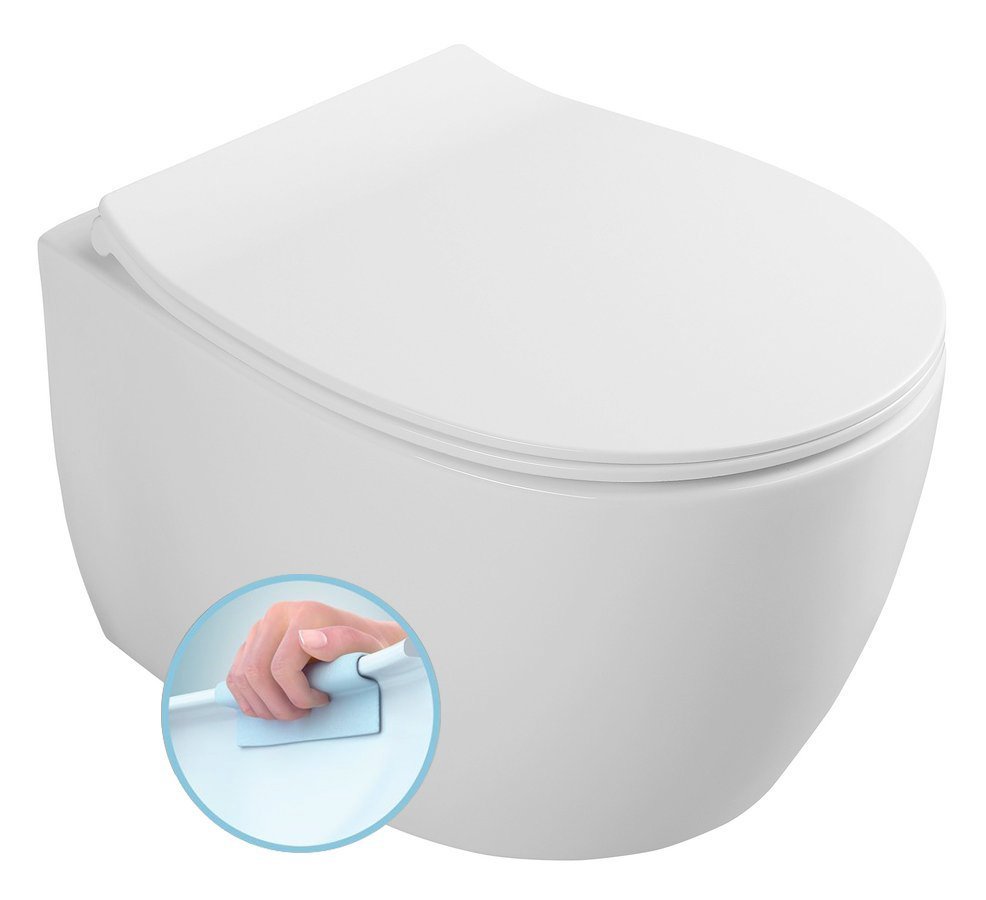 SENTIMENTI závesná WC misa, Rimless, 51x36 cm, biela (smartFixPlus) 10AR02010SV