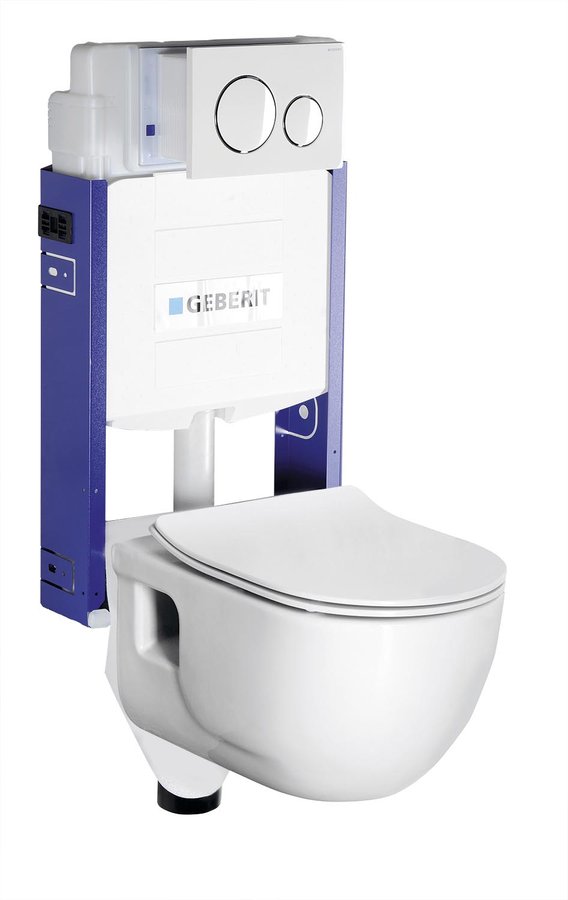 WC-SADA-14 závěsné WC BRILLA s podomítkovou nádržkou GEBERIT pro zazdění WC-SADA-14