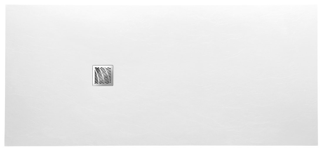 MITIA sprchová vanička z litého mramoru, obdélník 200x90x3 cm, bílá PMB20090