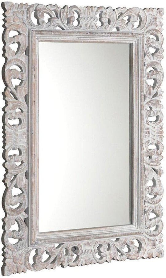 SCULE zrkadlo v ráme, 80x120cm, biela IN324