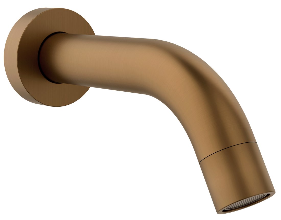 Levně Nástěnná výtoková hubice, kulatá, 174mm, měď mat BO521