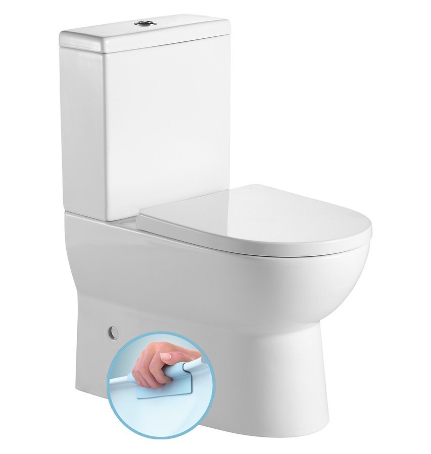 JALTA WC kombi, Rimless, spodný/zadný odpad PB103RW