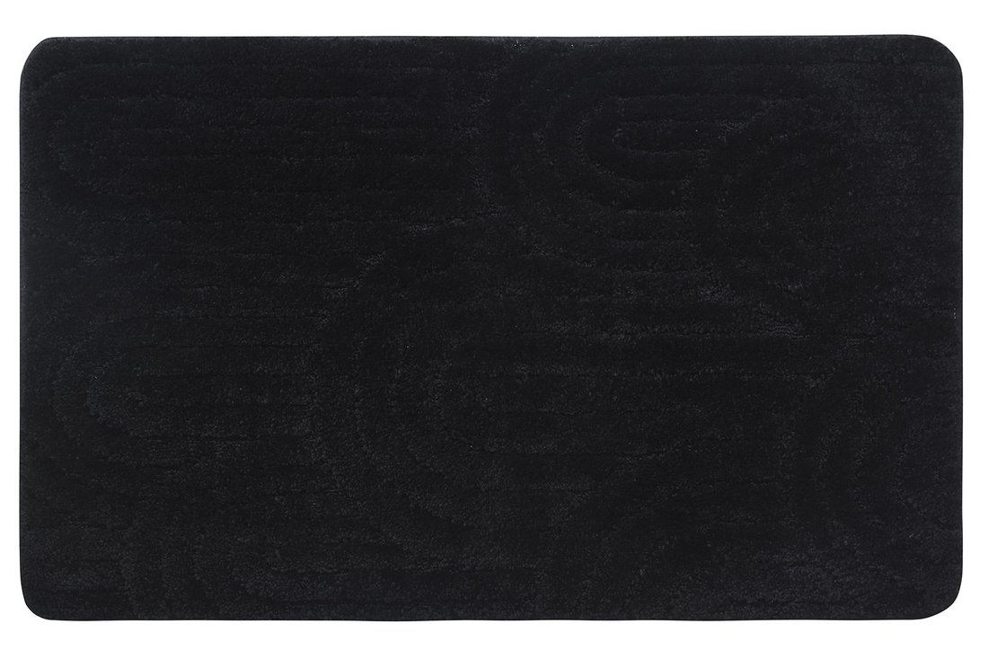 Levně RIST koupelnová předložka, 50x80cm, 100% polyester, protiskluz, černá NI8591