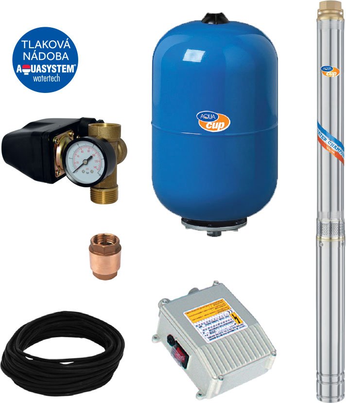 Levně SUB CONTROL 50 - 3,5" ELECTRA 45/78 M Vodárna s ponorným čerpadlem a ovládacím elektroboxem 1206
