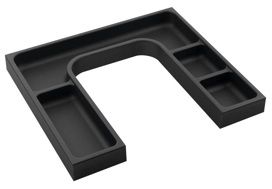 LINDO &quot;U&quot; organizér 372x36x323mm, plast, antracit LD001