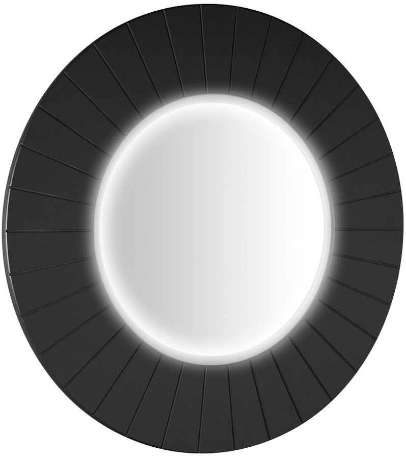 Levně LUMIRO STRIP kulaté zrcadlo s LED osvětlením v rámu ø 90cm, carina LR950-4141S