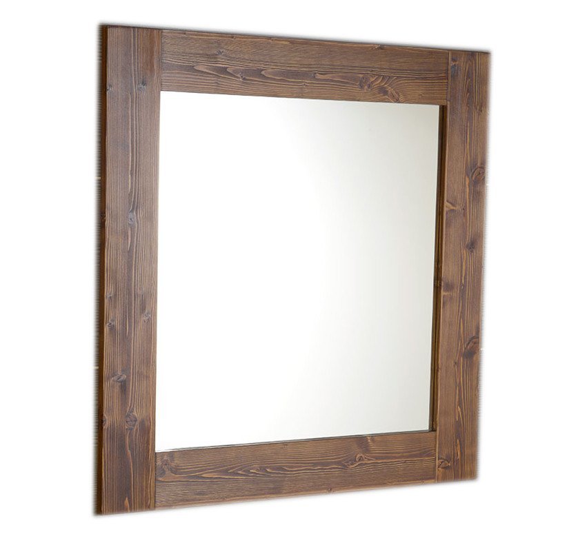 Levně BRAND zrcadlo 80x80x3cm, mořený smrk BA051S