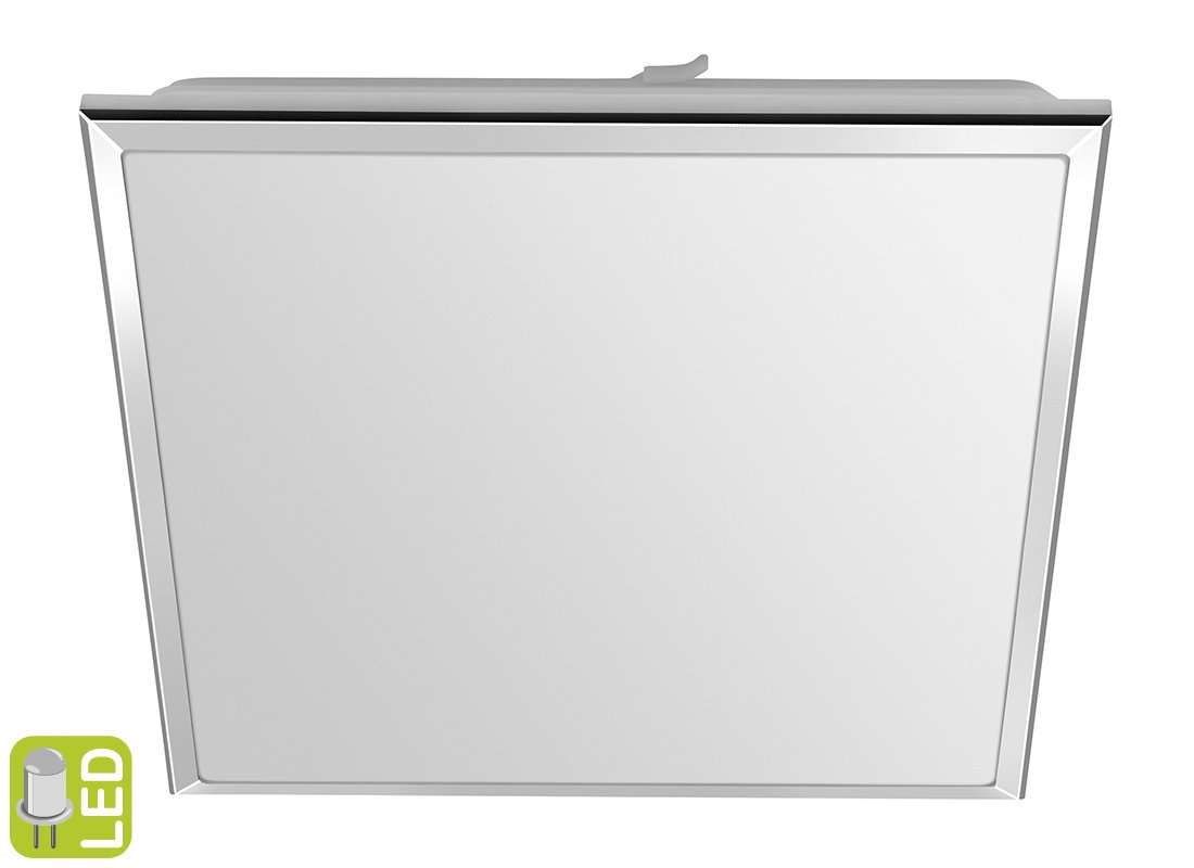 SILVER stropné LED svietidlo 28x28cm, 10W, 230V, denné biela, chróm AU461