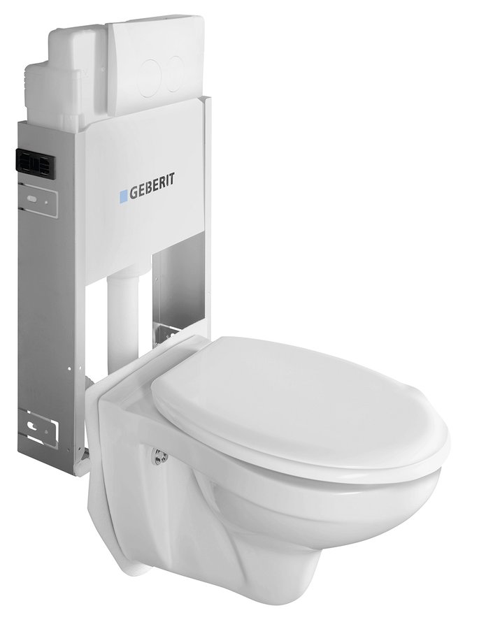 WC SADA závesné WC Taurus s nádržkou a tlačidlom Geberit, pre zamurovanie WC-SADA-15