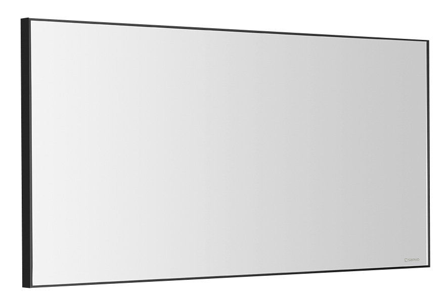 Arowana zrkadlo v ráme 1000x500mm, čierna mat AWB1050