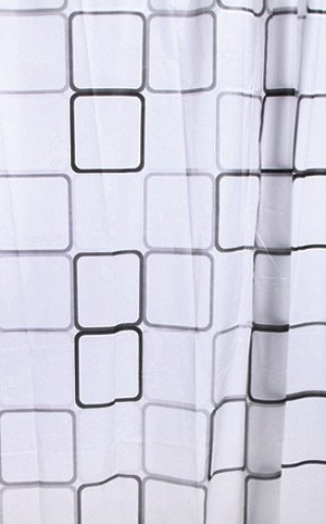 Sprchový záves 180x180cm, vinyl, štvorcový vzor ZV013