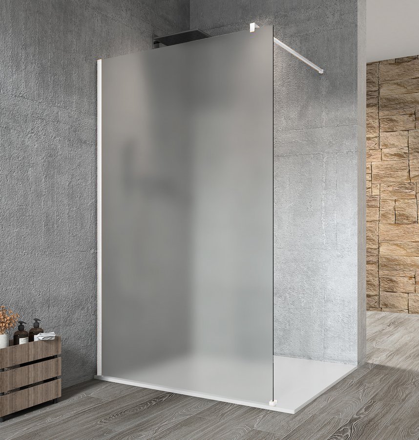 VARIO WHITE jednodílná sprchová zástěna k instalaci ke stěně, matné sklo, 900 mm GX1490GX1015