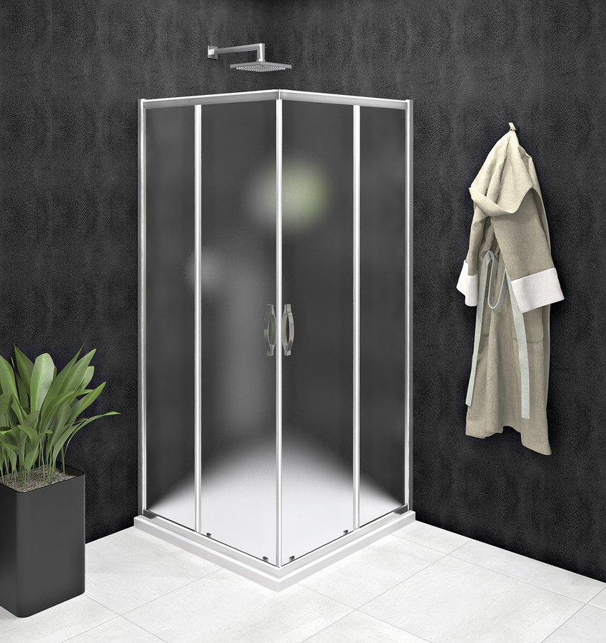 SIGMA SIMPLY štvorcový sprchovací kút 900x900 mm, rohový vstup, Brick sklo GS2490GS2490