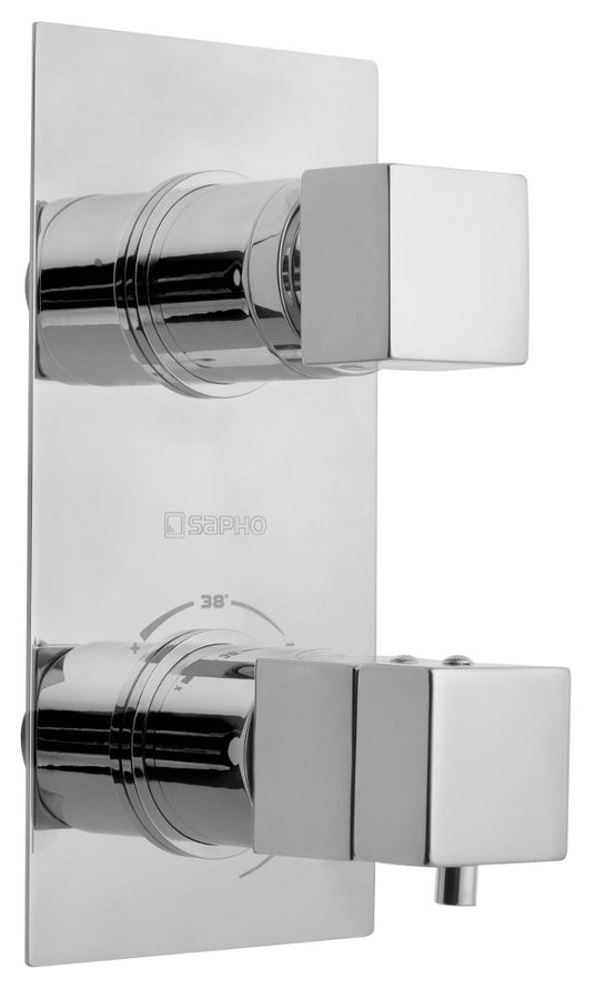 Latus podomietková sprchová termostatická batéria, 2 výstupy, chróm 1102-85