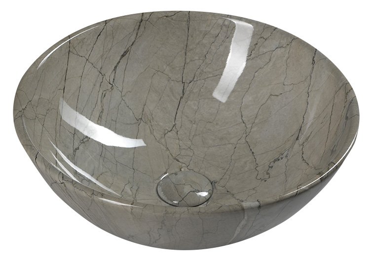 Levně DALMA keramické umyvadlo 42x42x16,5 cm, grigio MM113