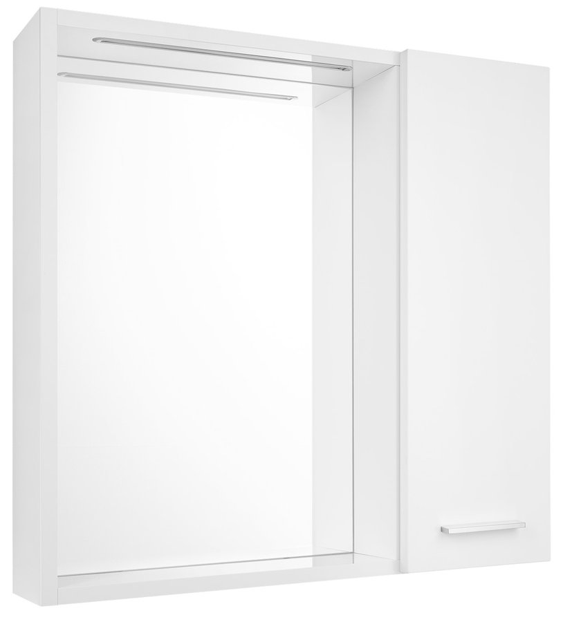 Levně ZOJA/KERAMIA FRESH STRIP galerka s LED osvětlením, 60x60x14cm, pravá, bílá 45022S