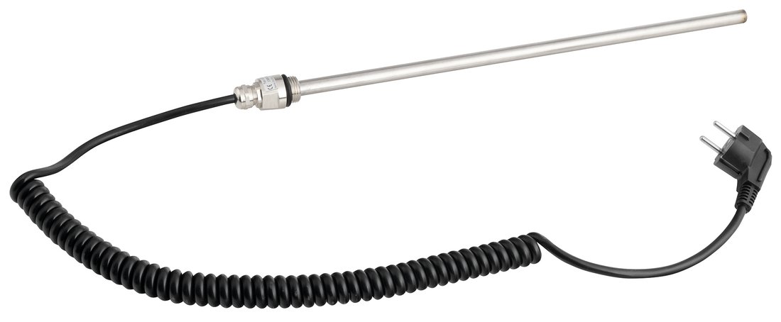 Elektrická topná tyč bez termostatu, kroucený kabel/černá, 600 W LT90600B
