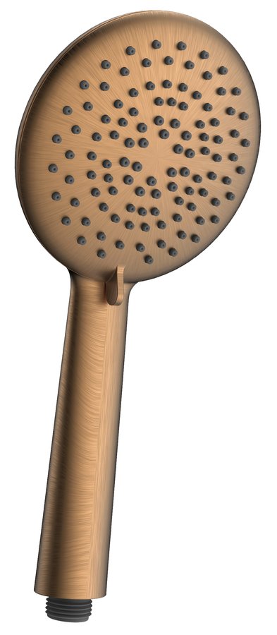 Levně Ruční masážní sprcha, 5 režimů sprchování, silikon trysky, průměr 120mm, ABS/měď mat SK879PG