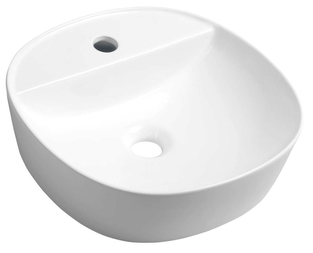 Levně LUGANO keramické umyvadlo průměr 41x11,5 cm, na desku AR491