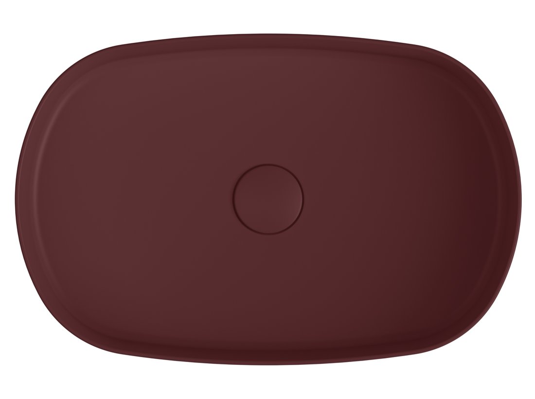 INFINITY OVAL keramické umývadlo na dosku, 55x36 cm, maroon red 10NF65055-2R