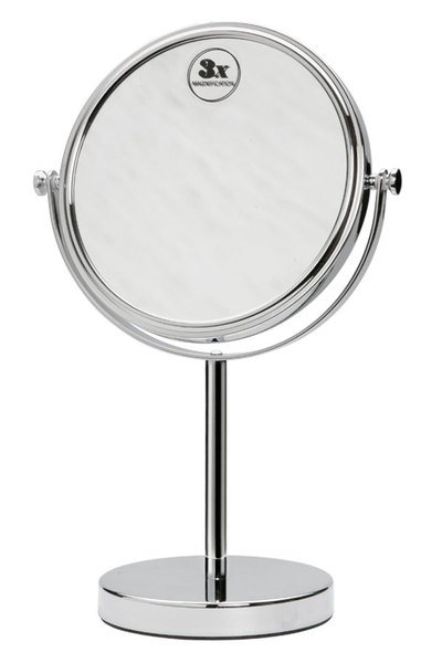 Kozmetické zrkadlo bez osvetlenia na postavenie, priemer 200mm, chróm (112201252) XP010