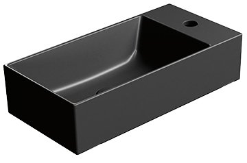 KUBE X keramické umyvadlo na desku 50x25 cm, černá mat 9486126
